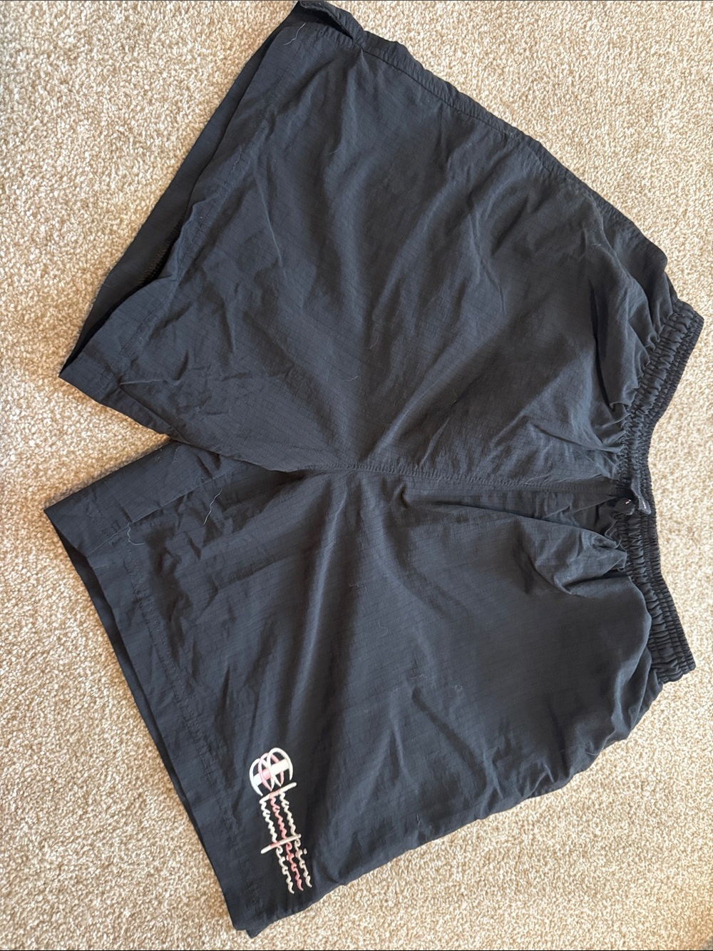 Champion Men's Black Athletic Shorts with Elastic Waistband